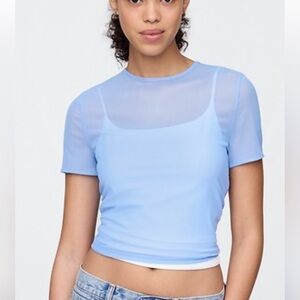 Gap NWT mesh crop shirt